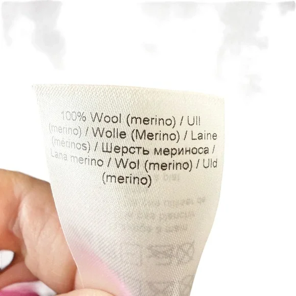 GANNI Black Ribbed Merino Wool Lace Up V Neck Tunic Top Dress Women's Size M - Picture 11 of 13